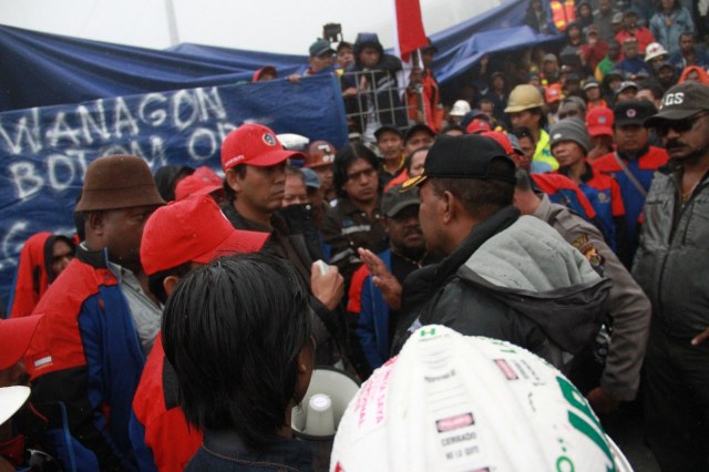 This picture, of union protestors, was taken by a friend who was promised anonymity.  