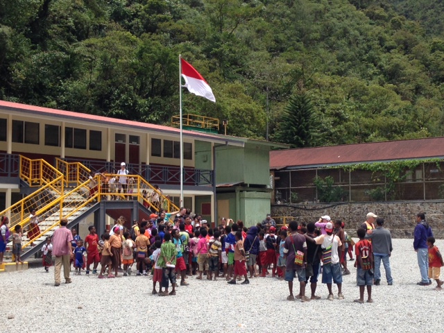 The tour ended at the Banti school.  The company invests a lot of time, money, and resources to support the people of Banti.  It built and staffs the school,  